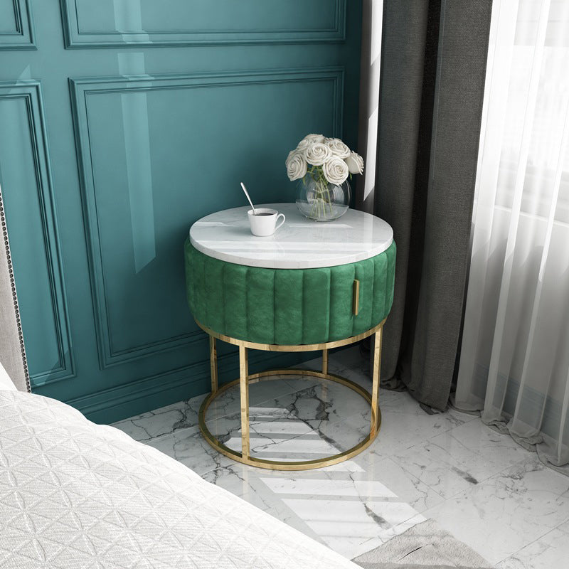 Armoire de chevet en métal et en ardoise Table de chevet minimaliste moderne avec tiroir