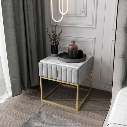 Armoire de chevet en métal et en ardoise Table de chevet minimaliste moderne avec tiroir