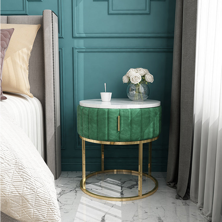 Armoire de chevet en métal et en ardoise Table de chevet minimaliste moderne avec tiroir