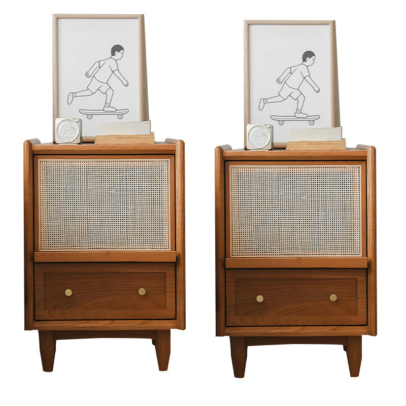 Cabinet de chevet de la table de chevet de rotin contemporain pour chambre à coucher