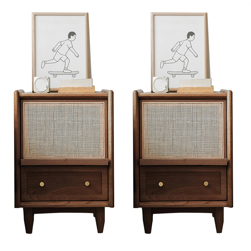 Cabinet de chevet de la table de chevet de rotin contemporain pour chambre à coucher