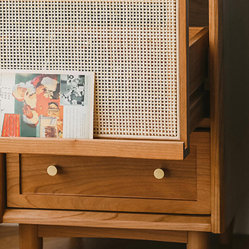 Cabinet de chevet de la table de chevet de rotin contemporain pour chambre à coucher
