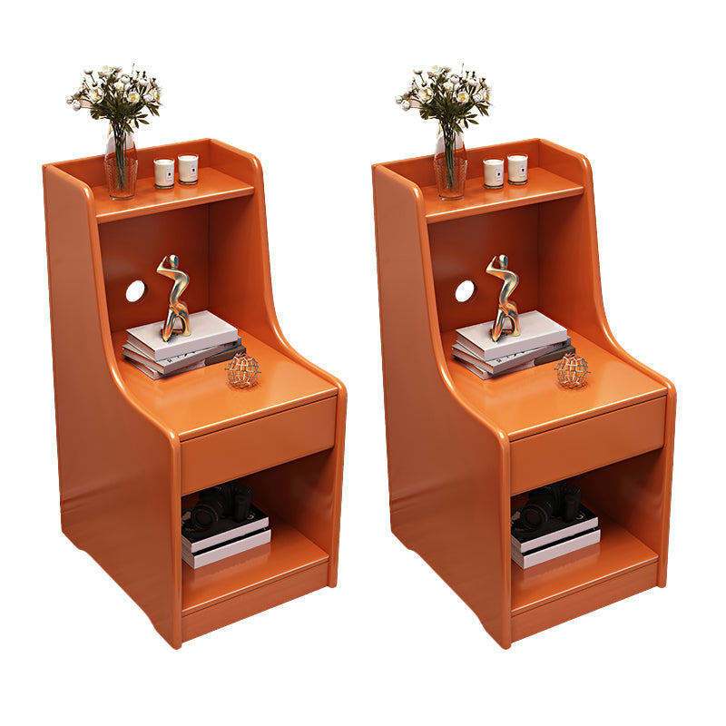 Gabinete de cama de madera sólida Cama de almacenamiento abierta con cajón con cajón