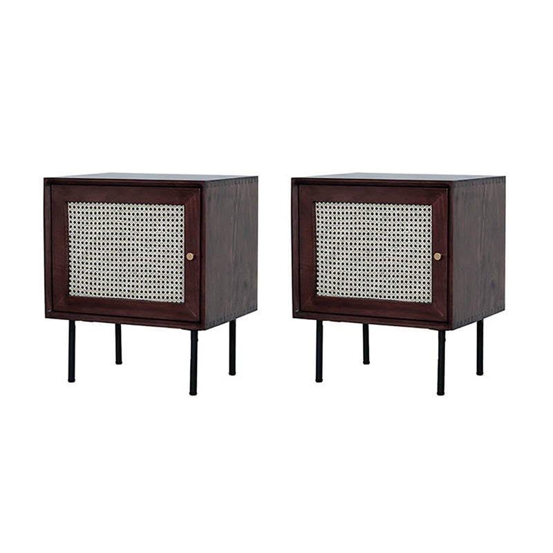 Mesa de acento de madera contemporánea Noche 23.6 "Cama de altura Nightsand