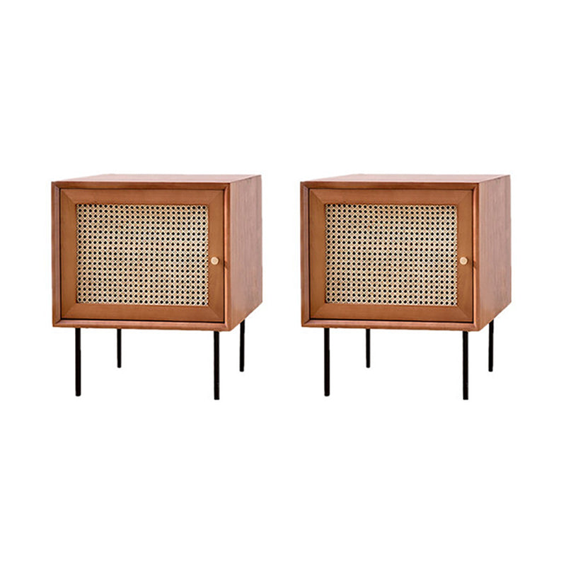 Mesa de acento de madera contemporánea Noche 23.6 "Cama de altura Nightsand