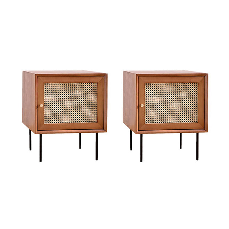 Mesa de acento de madera contemporánea Noche 23.6 "Cama de altura Nightsand