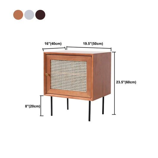 Mesa de acento de madera contemporánea Noche 23.6 "Cama de altura Nightsand