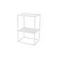 Industrial Bedside Cabinet Glass and Iron Nightstand for Bedroom