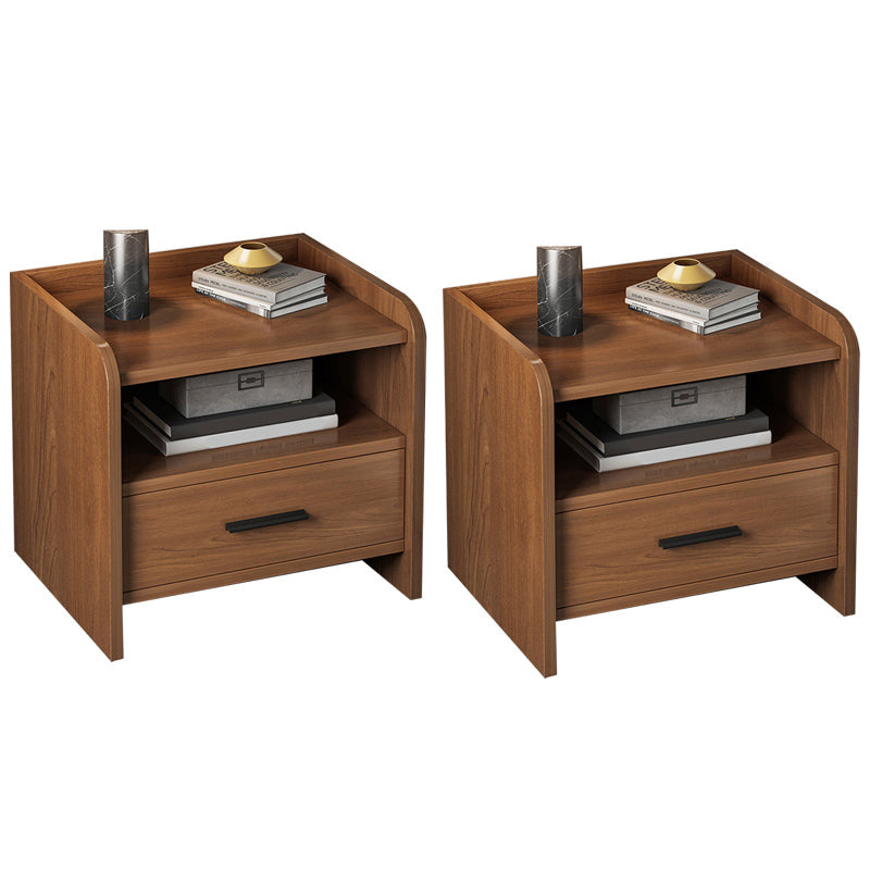 Wooden Bedside Cabinet Modern Minimalist Bedside Table with Drawers