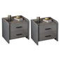 Wooden Bedside Cabinet Modern Minimalist Bedside Table with Drawers