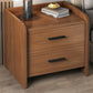 Wooden Bedside Cabinet Modern Minimalist Bedside Table with Drawers
