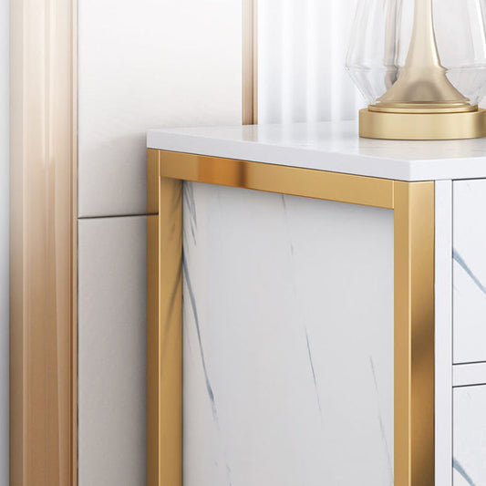 Holz- und Metallkabine moderner minimalistischer Nachttisch mit Schubladen