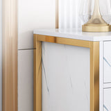 Mobile in legno e metallo mobile moderno comodino minimalista con cassetti