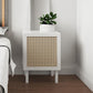 Solid Wood Bed Nightstand Cabinets Included Bedside Cabinet for Bedroom White Square 1 Piece Clearhalo 'Bedroom Furniture' 'furn' 'furn_night_stand' 'Furniture' 'night_stand' 'Nightstands' 5982604