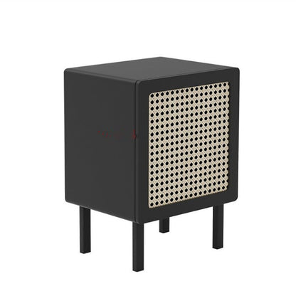 Solid Wood Bed Nightstand Cabinets Included Bedside Cabinet for Bedroom Black Square 1 Piece Clearhalo 'Bedroom Furniture' 'furn' 'furn_night_stand' 'Furniture' 'night_stand' 'Nightstands' 5982607