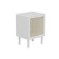 Solid Wood Bed Nightstand Cabinets Included Bedside Cabinet for Bedroom Off-White Square 1 Piece Clearhalo 'Bedroom Furniture' 'furn' 'furn_night_stand' 'Furniture' 'night_stand' 'Nightstands' 5982617