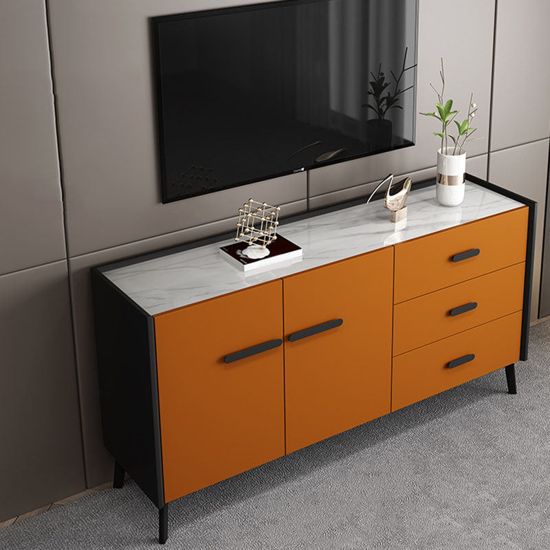 Contemporary Stone Chest Bedroom Horizontal Storage Chest with Drawers 47"L x 16"W x 33"H Orange Clearhalo 'Bedroom Furniture' 'Dressers & Chests' 'dressers_chests' 'furn' 'furn_dressers_chests' 'Furniture' 5982674