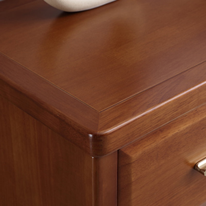 Traditionele rubberen houten borst slaapkamer horizontale opbergkast met laden