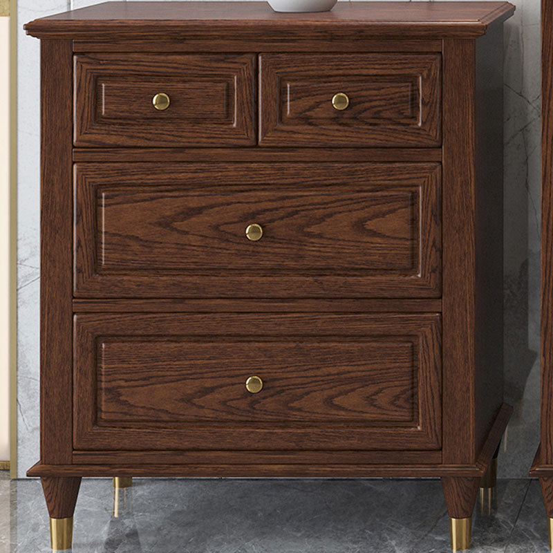 Coffre de rangement en bois massif traditionnel américain, 16,11 "W