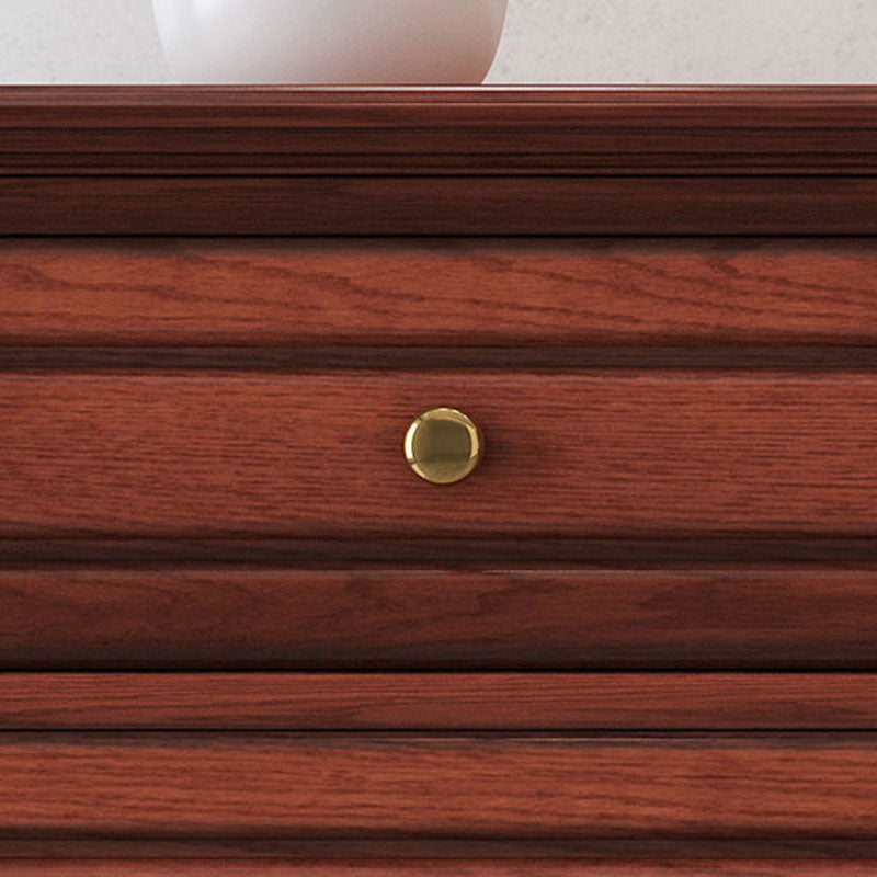 Coffre de rangement en bois massif traditionnel américain, 16,11 "W