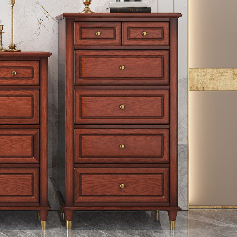 Coffre de rangement en bois massif traditionnel américain, 16,11 "W