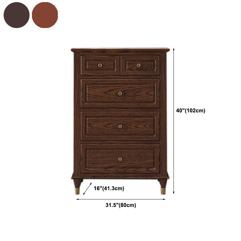 Coffre de rangement en bois massif traditionnel américain, 16,11 "W