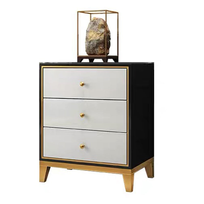 Glam Wooden Bedroom Storage Chest Vertical Chest with Drawers Black White 3 Clearhalo 'Bedroom Furniture' 'Dressers & Chests' 'dressers_chests' 'furn' 'furn_dressers_chests' 'Furniture' 5982759
