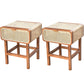 1-türiger Nachttisch aus Rattan, moderner Nachttisch mit Beinen, 59,9 cm hoch