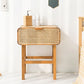 1-türiger Nachttisch aus Rattan, moderner Nachttisch mit Beinen, 59,9 cm hoch