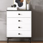 Modern White Storage Chest Dresser Wood Combo Dresser with Drawers and Doors 24"L x 13"W x 29"H 4 Clearhalo 'Bedroom Furniture' 'Dressers & Chests' 'dressers_chests' 'furn' 'furn_dressers_chests' 'Furniture' 5982782