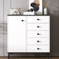 Modern White Storage Chest Dresser Wood Combo Dresser with Drawers and Doors 31"L x 13"W x 35"H 5 Clearhalo 'Bedroom Furniture' 'Dressers & Chests' 'dressers_chests' 'furn' 'furn_dressers_chests' 'Furniture' 5982785