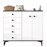 Modern White Storage Chest Dresser Wood Combo Dresser with Drawers and Doors Clearhalo 'Bedroom Furniture' 'Dressers & Chests' 'dressers_chests' 'furn' 'furn_dressers_chests' 'Furniture' 5982786