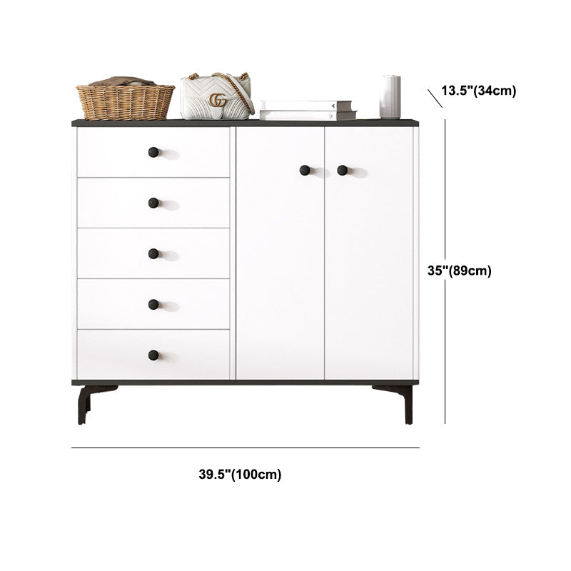 Modern White Storage Chest Dresser Wood Combo Dresser with Drawers and Doors Clearhalo 'Bedroom Furniture' 'Dressers & Chests' 'dressers_chests' 'furn' 'furn_dressers_chests' 'Furniture' 5982793