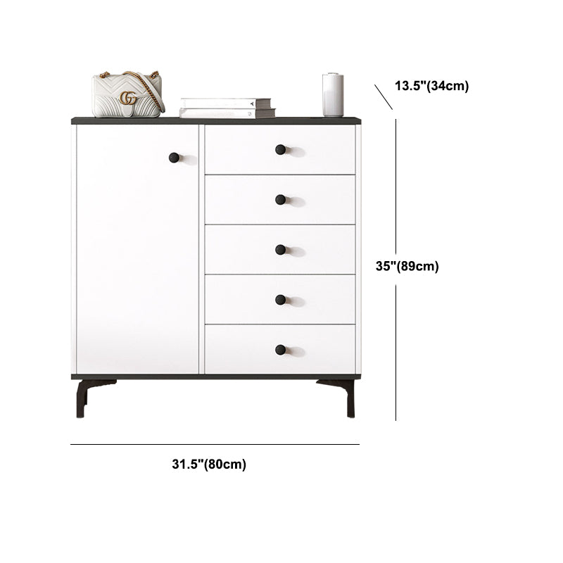 Modern White Storage Chest Dresser Wood Combo Dresser with Drawers and Doors Clearhalo 'Bedroom Furniture' 'Dressers & Chests' 'dressers_chests' 'furn' 'furn_dressers_chests' 'Furniture' 5982794
