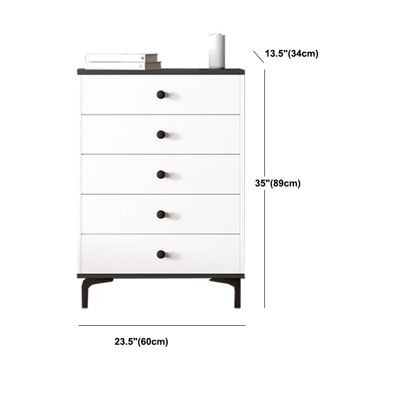 Modern White Storage Chest Dresser Wood Combo Dresser with Drawers and Doors Clearhalo 'Bedroom Furniture' 'Dressers & Chests' 'dressers_chests' 'furn' 'furn_dressers_chests' 'Furniture' 5982795