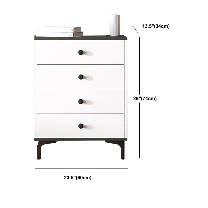 Modern White Storage Chest Dresser Wood Combo Dresser with Drawers and Doors Clearhalo 'Bedroom Furniture' 'Dressers & Chests' 'dressers_chests' 'furn' 'furn_dressers_chests' 'Furniture' 5982796