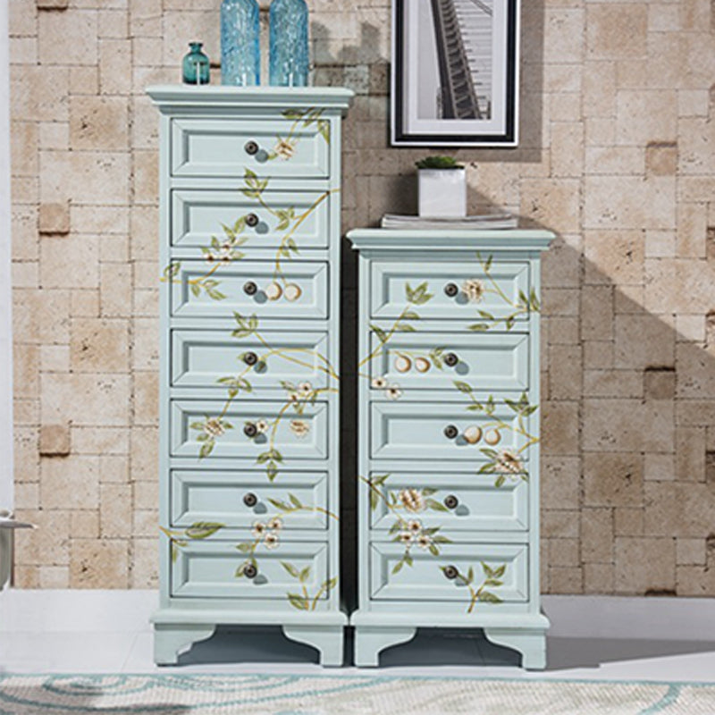 Traditionele verticale slaapkamer borst stevige dennenborst met laden