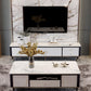 Glam TV Stand Enclosed Storage TV Stand Console with Cabinet