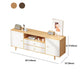 Open Shelving TV Stand Console Engineered Wood Stand Console with Wooden Legs