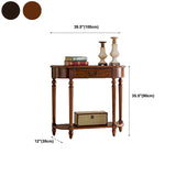 Console moderna della metà del secolo Tabella 11,8 "W Console di stoccaggio in legno massiccio