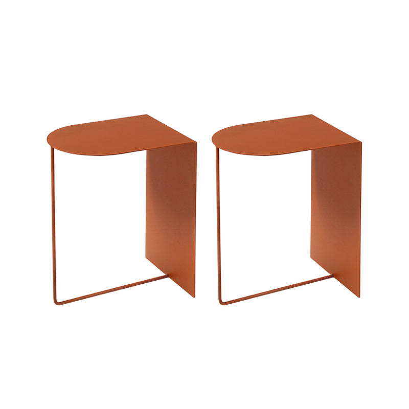 Industrial Metal Nightstand Lower Shelf Bedside Cabinet for Bedroom Orange 2 Piece Set Clearhalo 'Bedroom Furniture' 'furn' 'furn_night_stand' 'Furniture' 'night_stand' 'Nightstands' 5983029