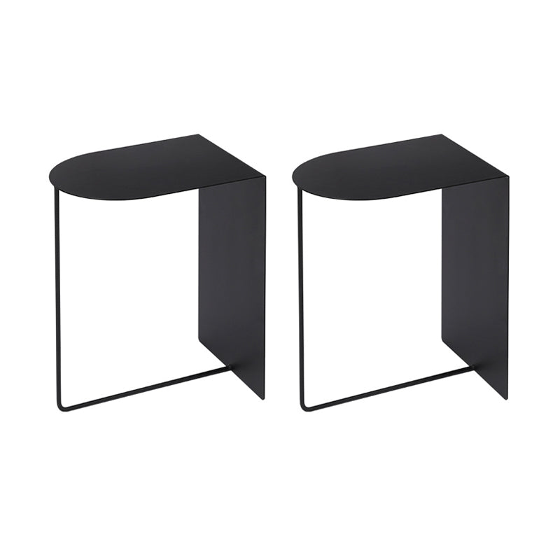 Industrial Metal Nightstand Lower Shelf Bedside Cabinet for Bedroom Black 2 Piece Set Clearhalo 'Bedroom Furniture' 'furn' 'furn_night_stand' 'Furniture' 'night_stand' 'Nightstands' 5983035