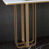 Tabella dell'accento glam di pietra larga da 11 "Tabella dell'accento della console rettangolare