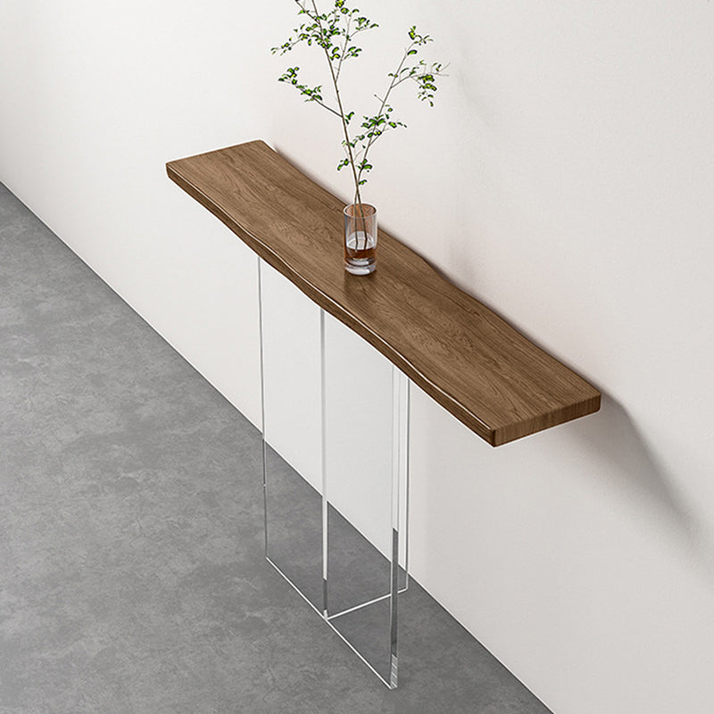Contemporary Acrylic Console Table 11.8" W Rectangle End Table Clearhalo 'Console Tables' 'console_tables' 'Entry & Mudroom Furniture' 'furn' 'furn_console_tables' 'Furniture' 5983152