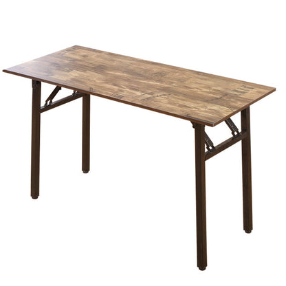 Industrial Rectangular Writing Desk Brown Wooden Office Desk No Shelf Clearhalo 'furn' 'furn_office_desk' 'Furniture' 'Office Desks' 'Office Furniture' 'office_desk' 5983296
