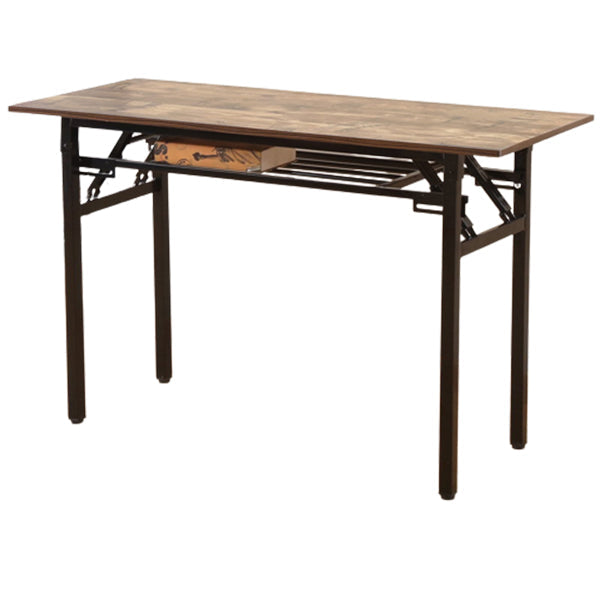 Industrial Rectangular Writing Desk Brown Wooden Office Desk Shelves Clearhalo 'furn' 'furn_office_desk' 'Furniture' 'Office Desks' 'Office Furniture' 'office_desk' 5983301