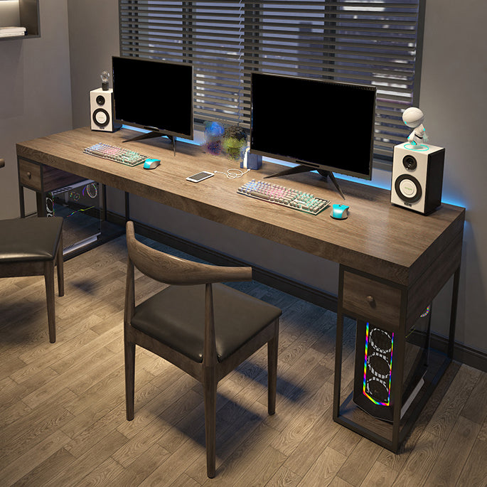 Modern Pine Writing Desk Rectangular Office Desk with Drawer 63"L x 27.6"W x 29.5"H 2 Clearhalo 'furn' 'furn_office_desk' 'Furniture' 'Office Desks' 'Office Furniture' 'office_desk' 5983321