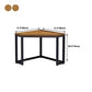 Sled Wooden Writing Desk Industrial Corner Office Desk for Home