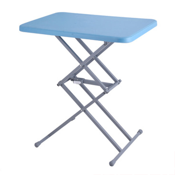 Rectangular Contemporary Standing Desk Converter Plastic Adjustable Folding Table 25.2"L x 17.7"W x 27.2"H Blue Clearhalo 'furn' 'furn_office_desk' 'Furniture' 'Office Desks' 'Office Furniture' 'office_desk' 5983373