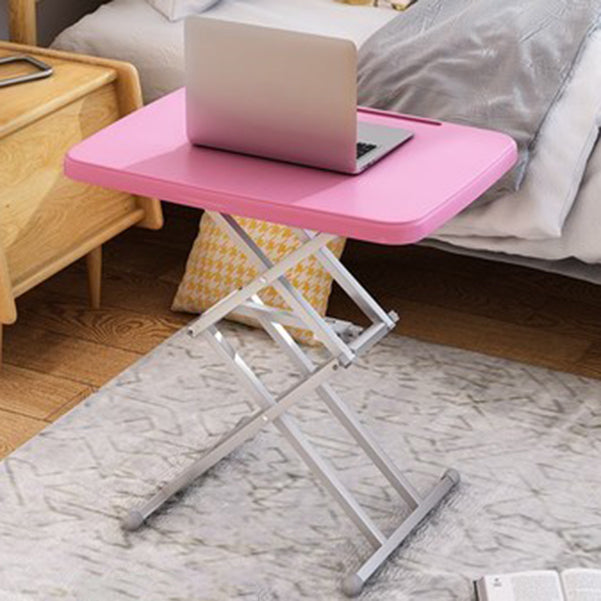 Rectangular Contemporary Standing Desk Converter Plastic Adjustable Folding Table 25.2"L x 17.7"W x 27.2"H Nude Pink Clearhalo 'furn' 'furn_office_desk' 'Furniture' 'Office Desks' 'Office Furniture' 'office_desk' 5983379